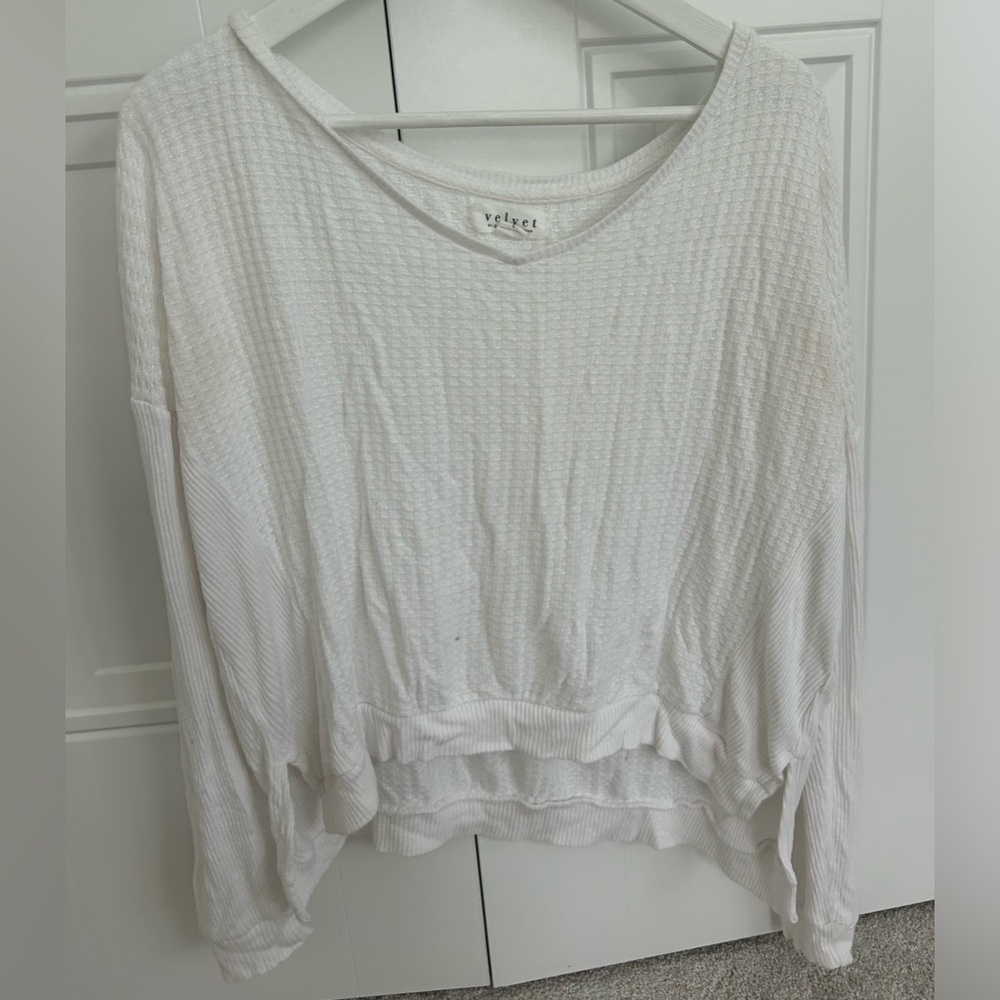 white sweater